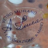 Carafe en verre de Murano avec deux verres – Millefiori multicolore soufflé à la main