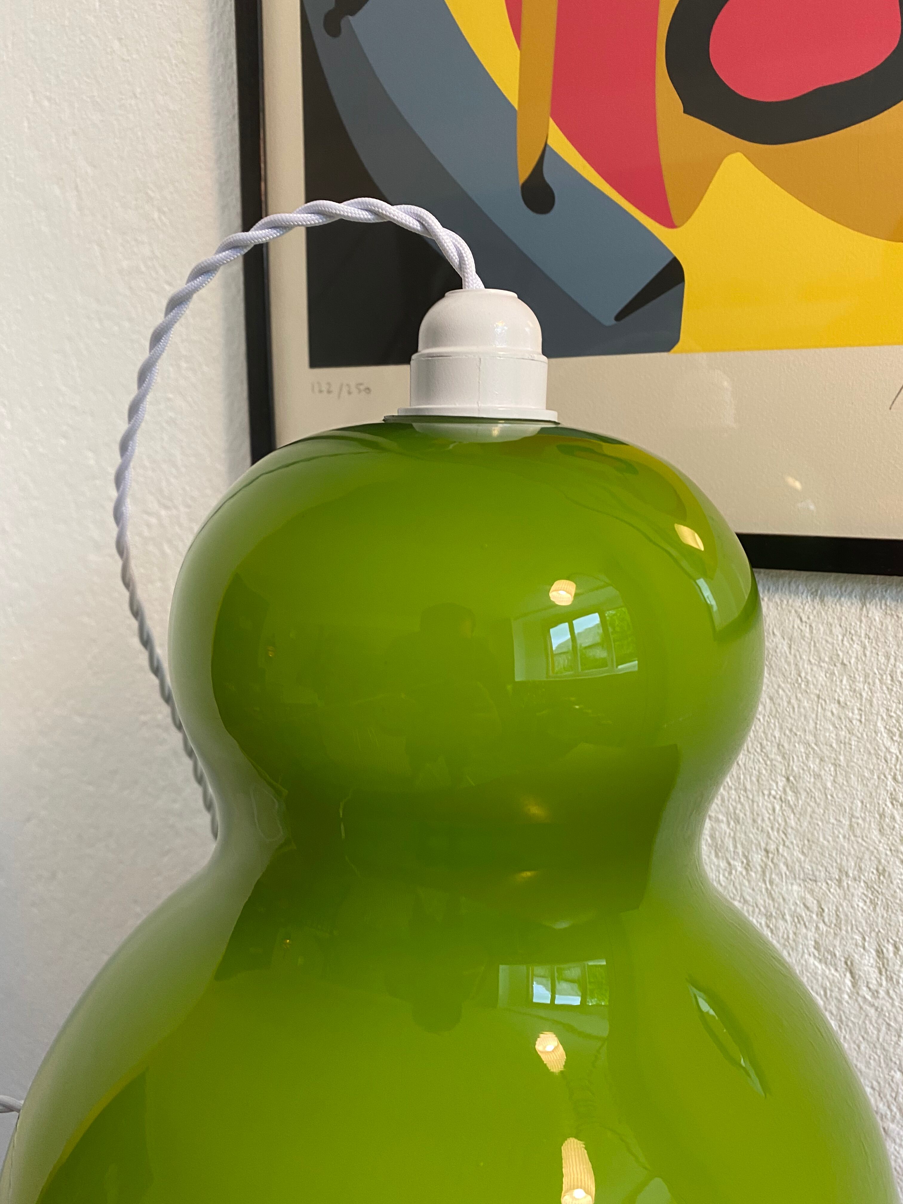 Vintage opaline suspension