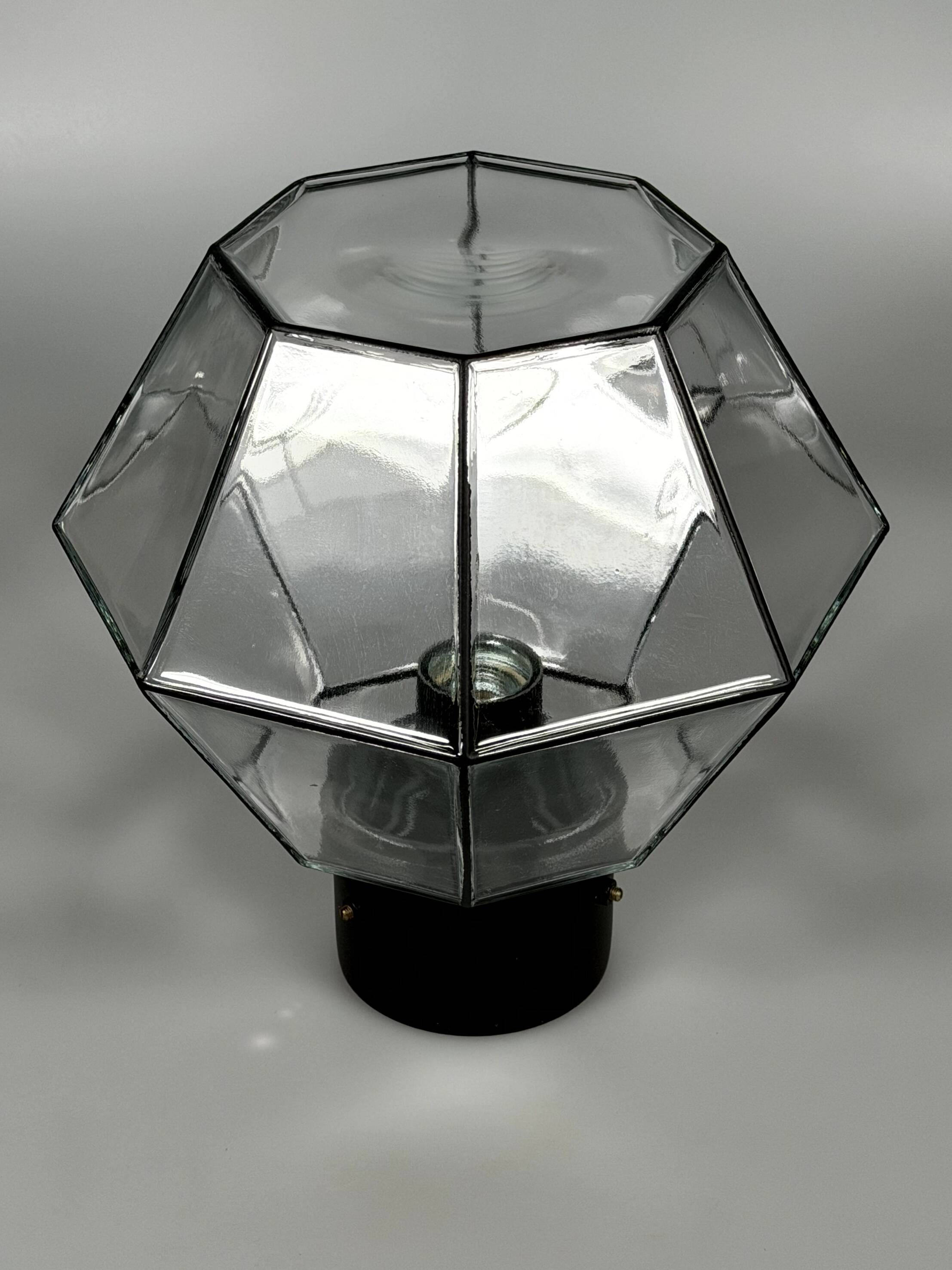 1960s 1970s Ceiling Lamp by Glashütte Limburg Germany Space Age Design