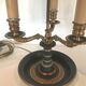 Lamp in bronze and painted metal
