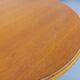 Round coffee table in vintage rattan and wood from the 1960s.
