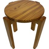 Mid century pinewood stool, minimalistic design 1960s