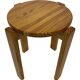 Mid century pinewood stool, minimalistic design 1960s