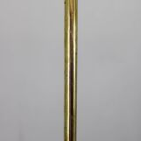 Art Deco brass and aluminum chandelier with cream glass, Czechoslovakia 1930s