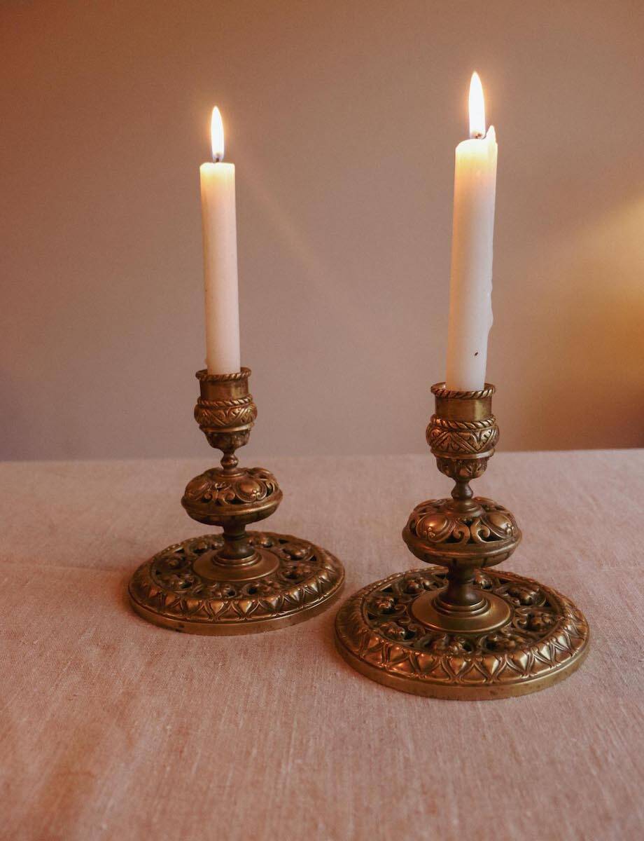 19th century bronze table ends