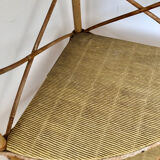 Rattan corner shelf