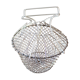 Salad basket foldable star iron thread anses white plastic