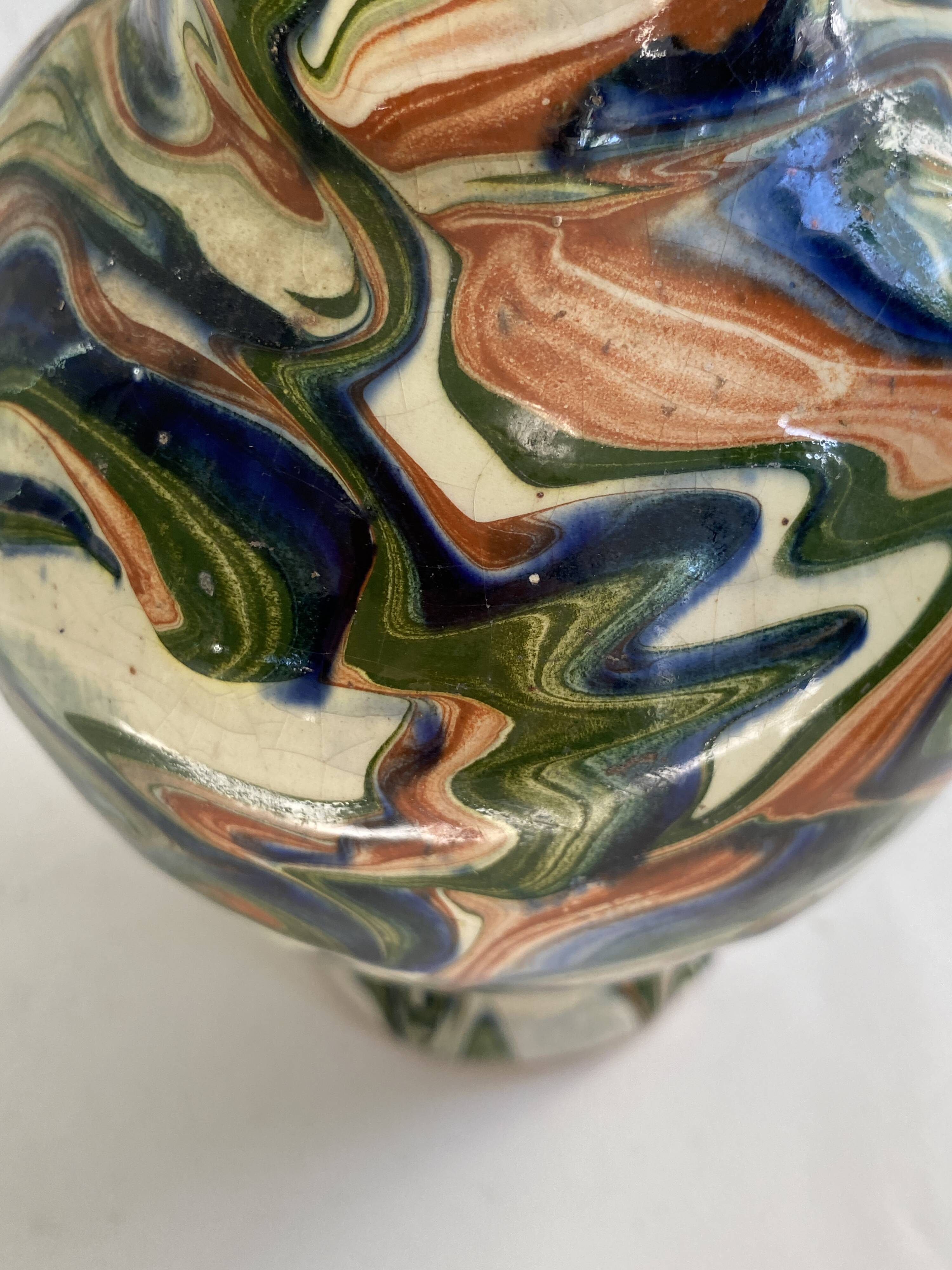 Mixed earth ceramic vase