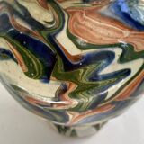 Mixed earth ceramic vase