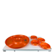 Vintage 1970s orange plastic Prisunic Flair aperitif platter