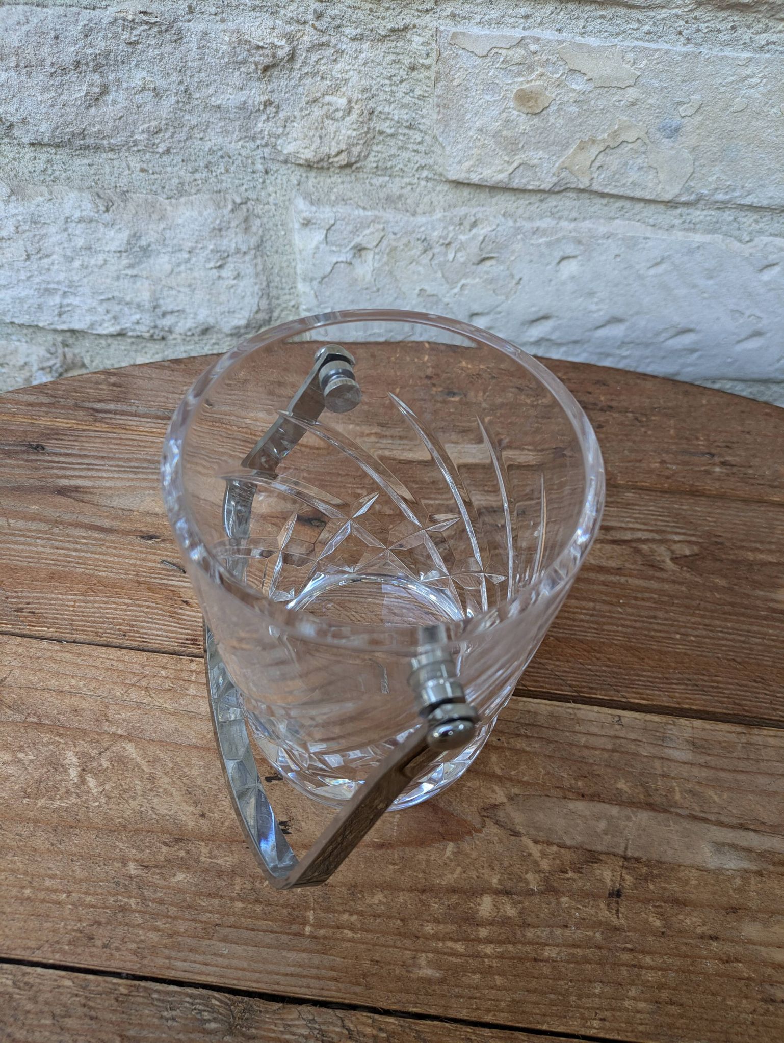 Seau à glaçons en cristal de Sèvres signé