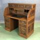 Bureau à cylindre d'inspiration asiatique années 70