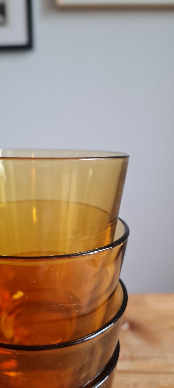Set de 8 verres ambrés Duralex