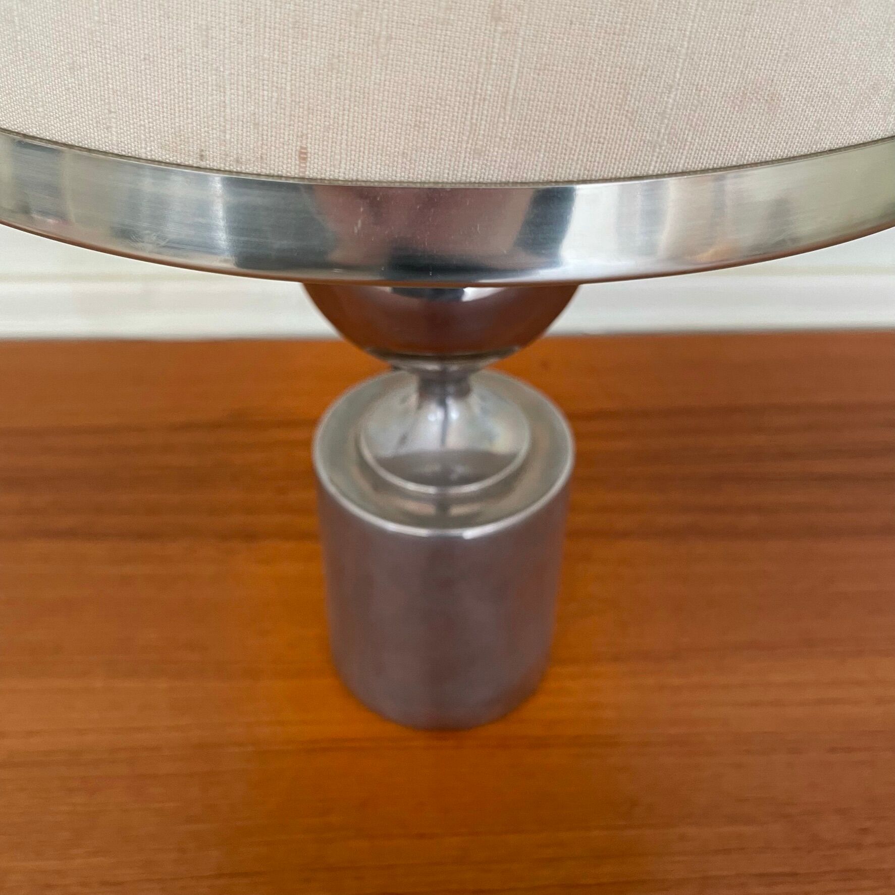 Steel lamp by Philippe Barbier, 1970