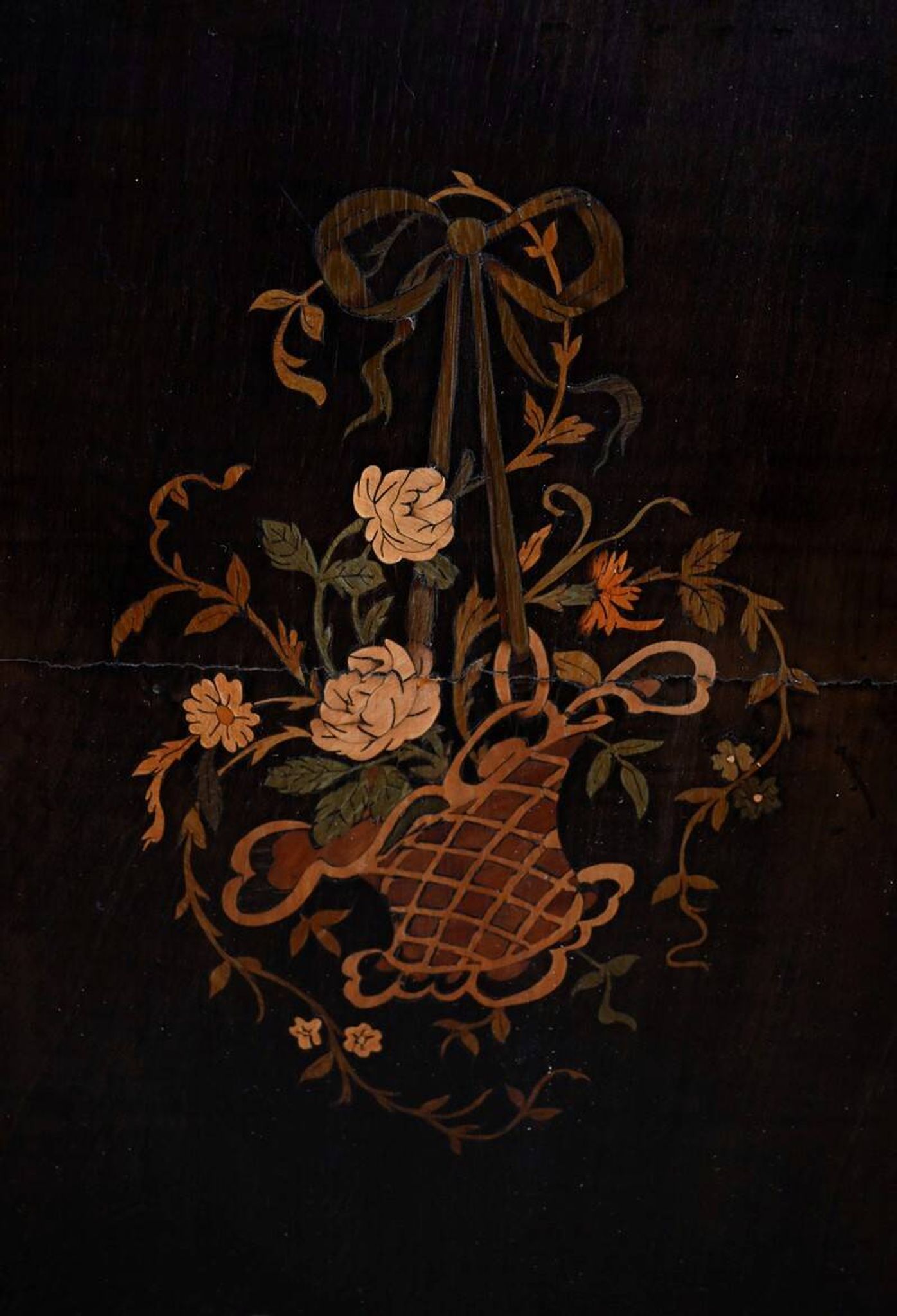 Showcase in precious wood marquetry, Louis XV Transition style.