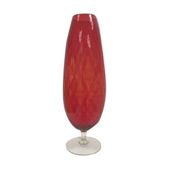 Vase XXL Empoli des années 50 en verre soufflé