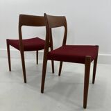 Set of Danish Chairs by Niels Møller for J. L. Møllers, 1960s, Set of 2