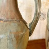 Pair of Gilbert Métenier ceramic amphora-shaped vases
