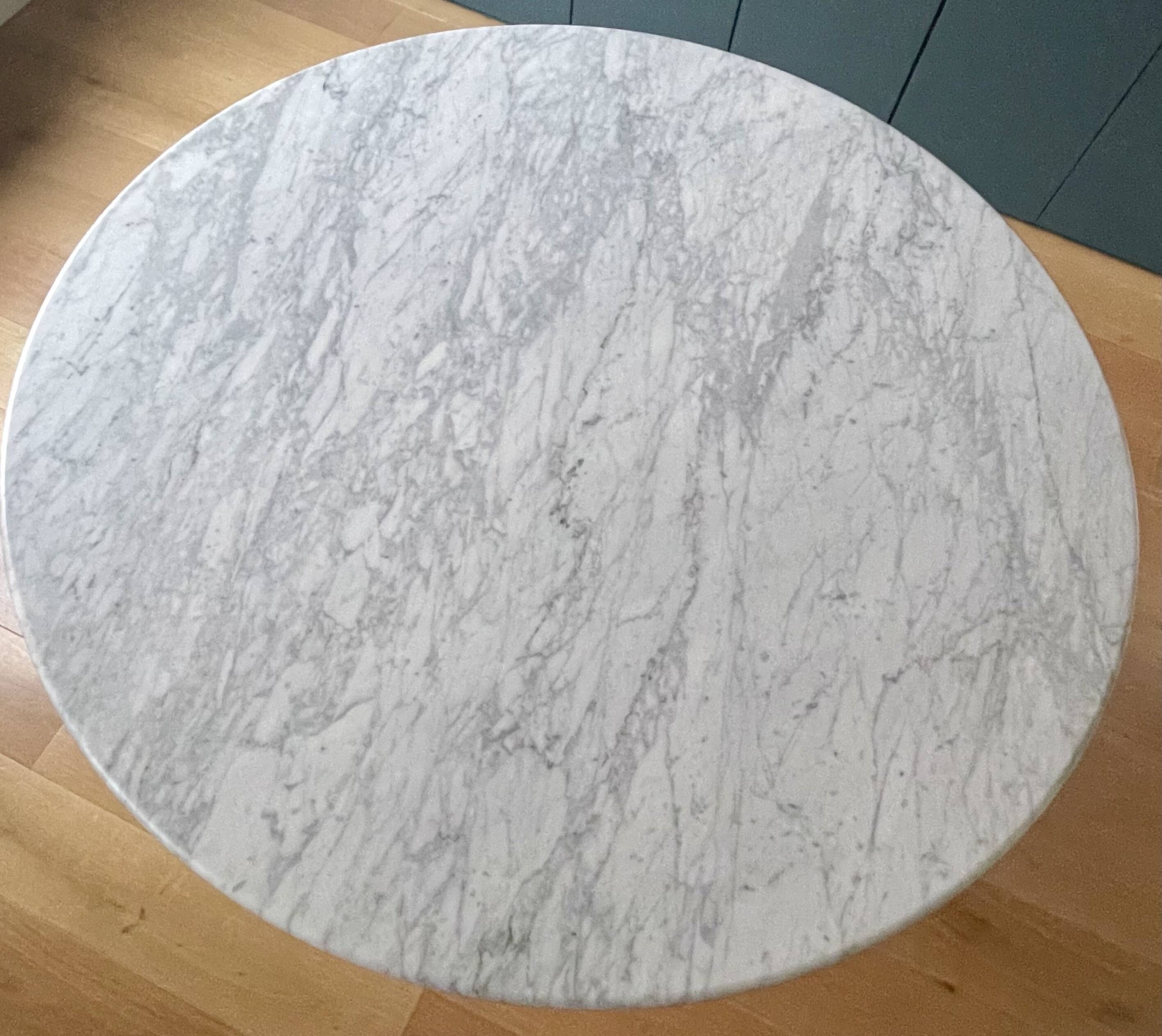 Table ANGELO MANGIAROTTI in white marble model M1