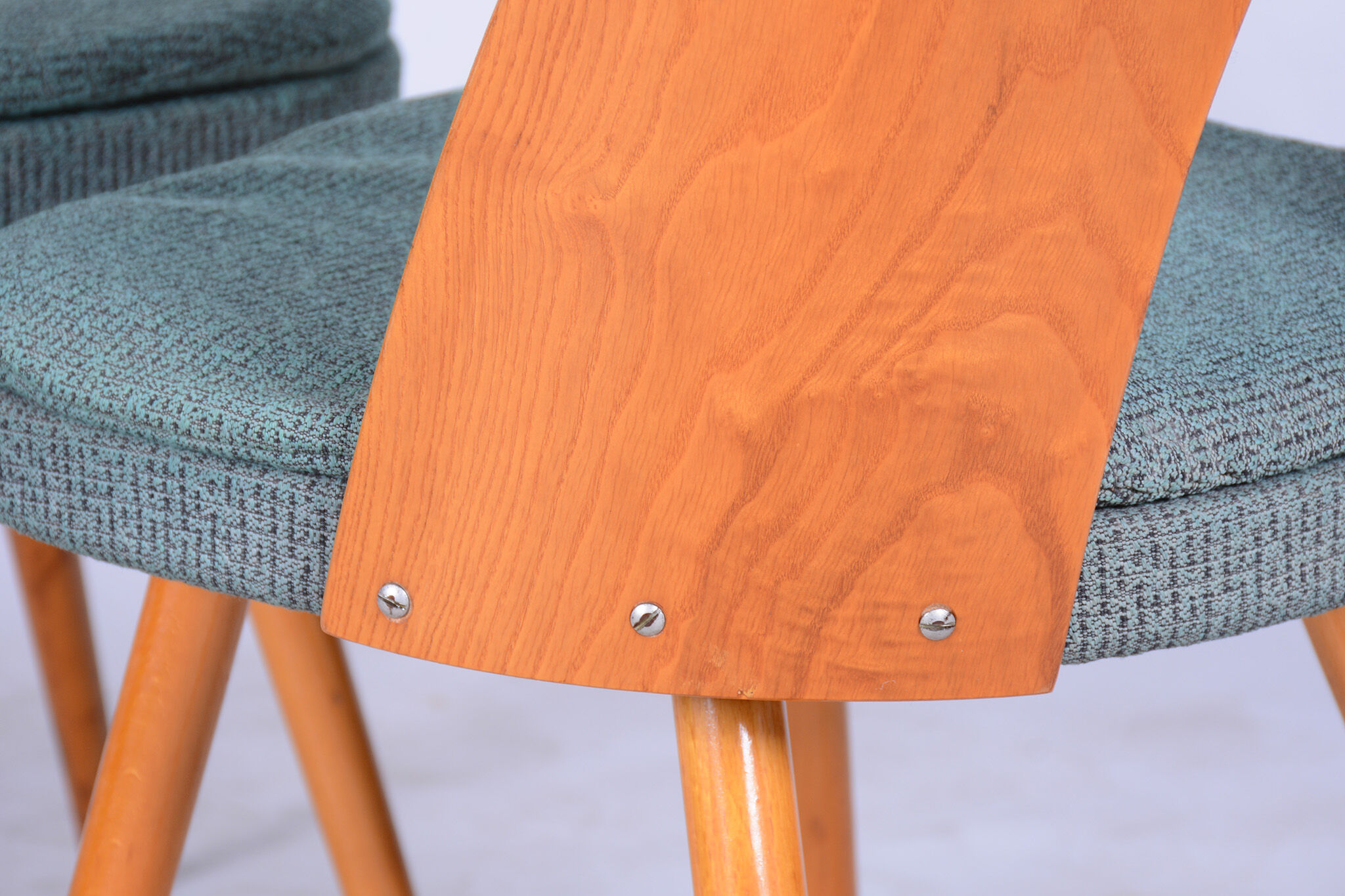 Four Original Midcentury Chairs, Ash, Antonin Suman, Czechia, 1930s