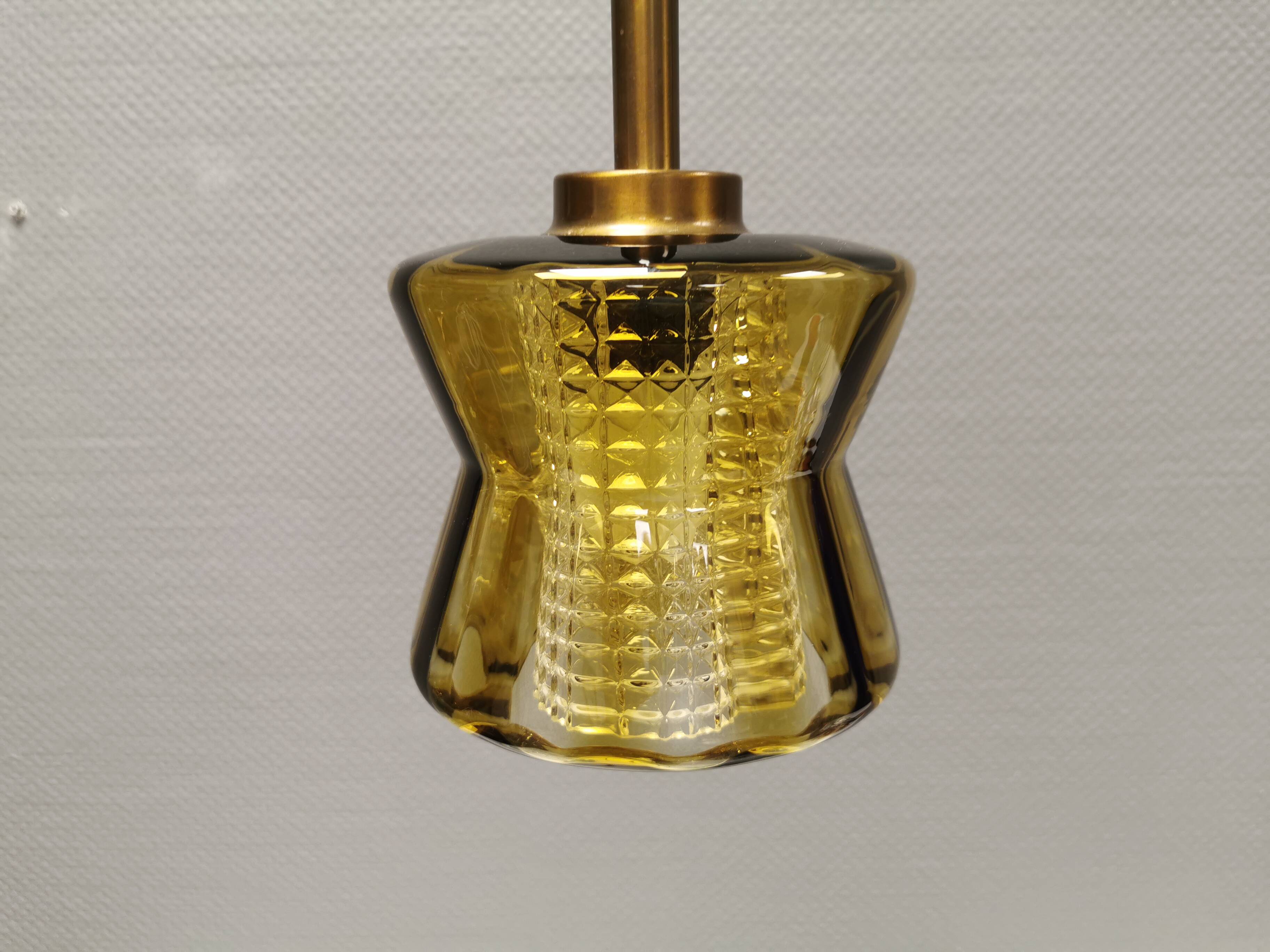 Lampe suspendue suédoise par Carl Fagerlund pour la verrerie Orrefors, années 1970.