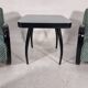 H 269 Lounge Chairs, table and poufs by Jindřich Halabala for Up Zavody, 1940s, Set of 5