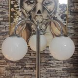 Floor lamp with tulip base and cascading globe 1980