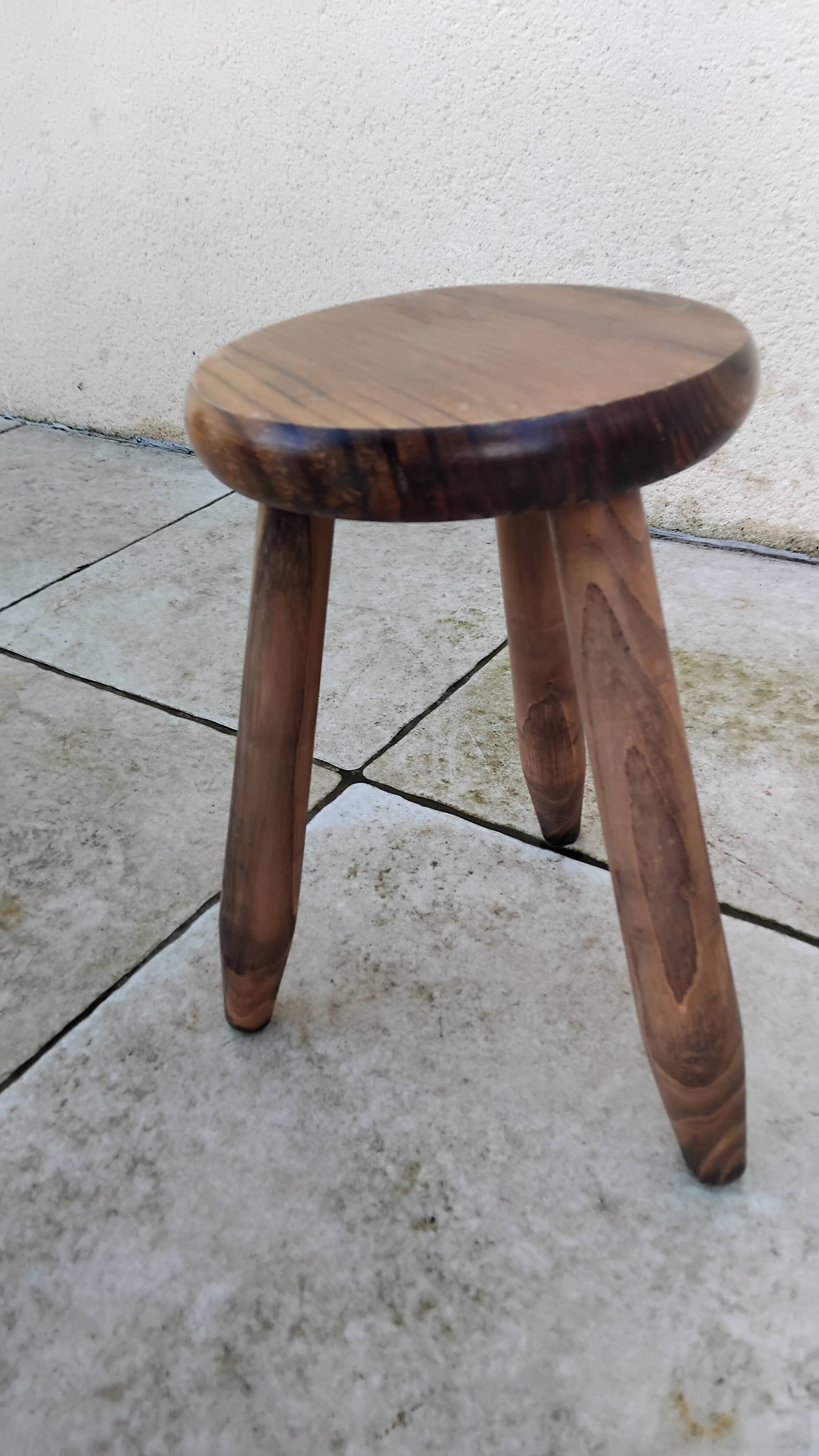 Petit tabouret vintage style Charlotte Perriand