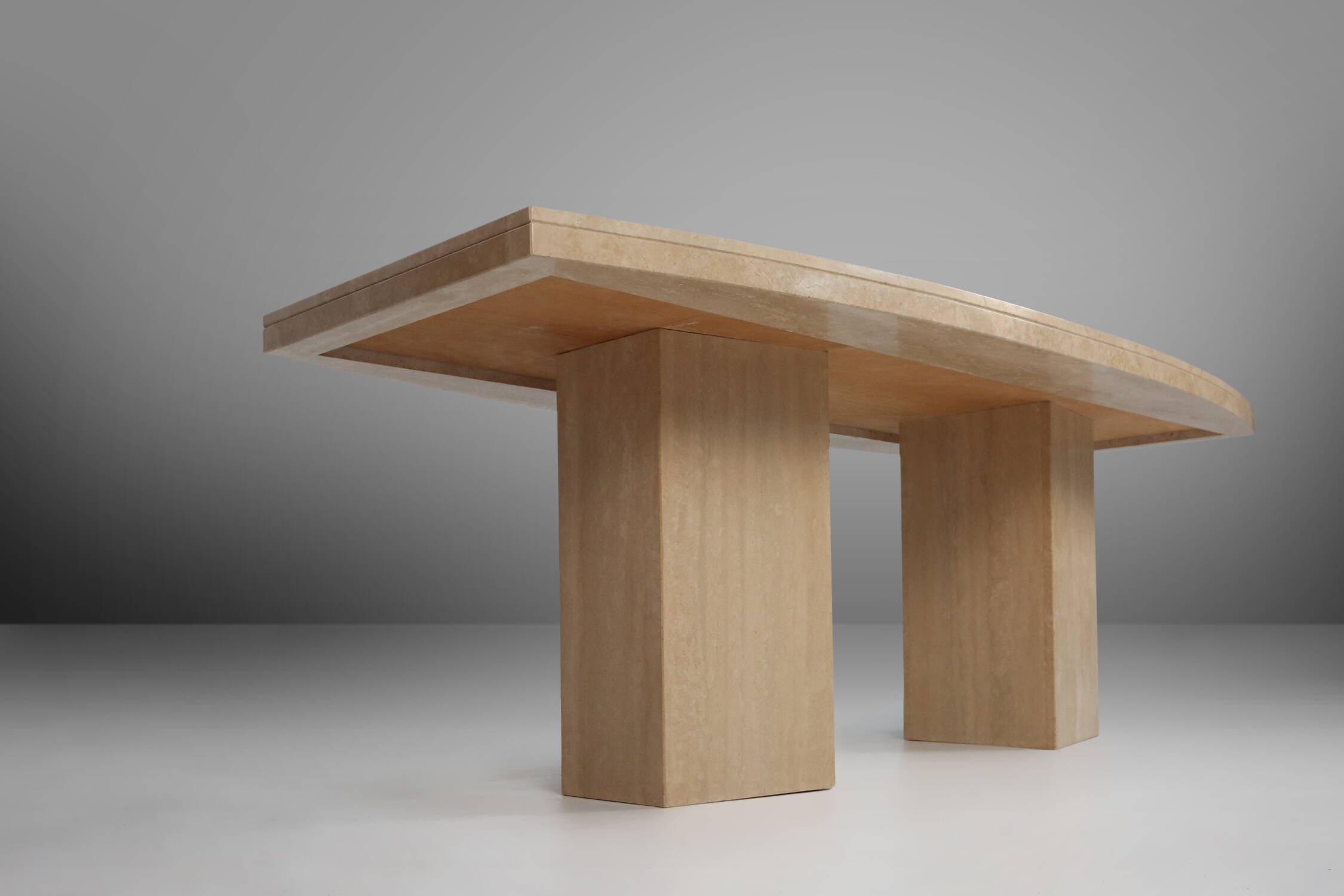 Dinner Table in Travertine, France, 1960s