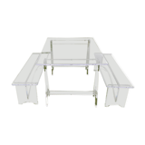 Transparent table and benches
