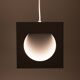 Square metal pendant lamp by Shogo Suzuki for Orno, Finland 1960’s