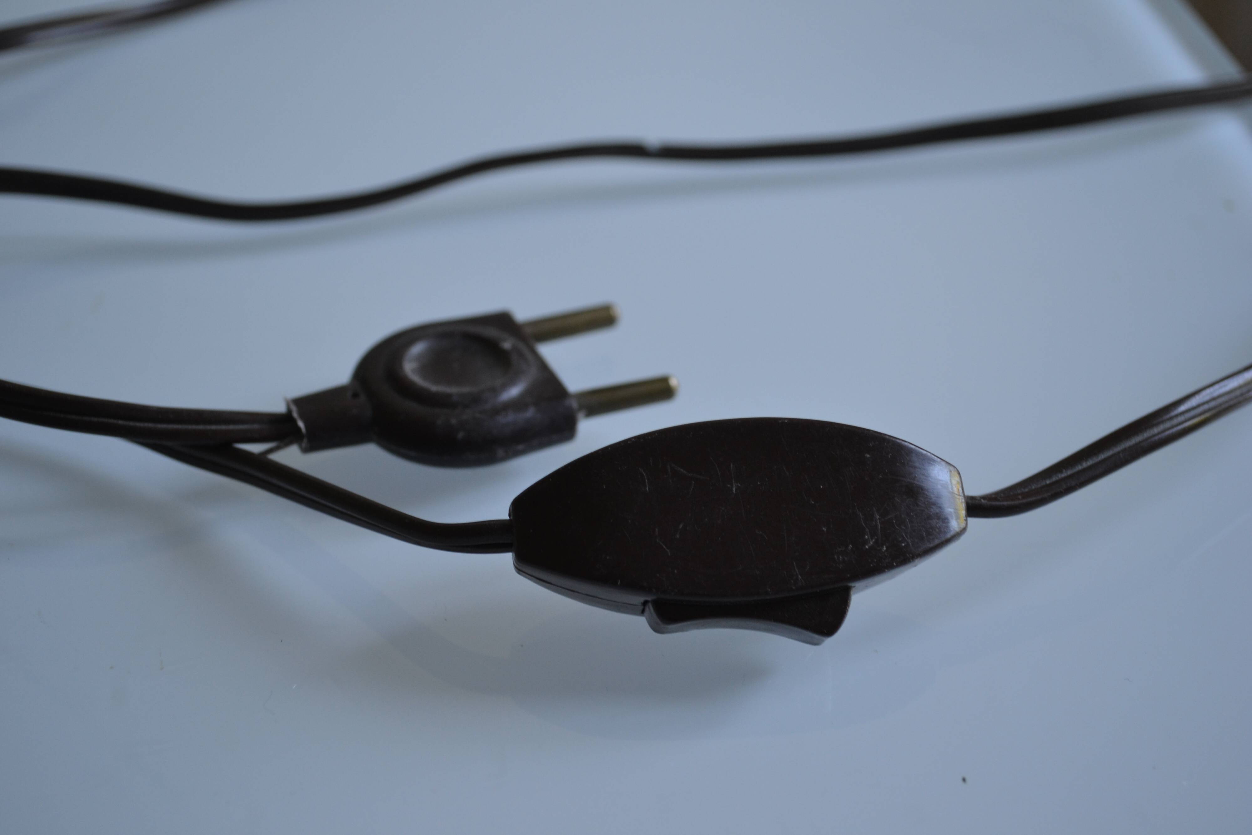 terracotta lamp base, modernist stoneware, France, 1970s