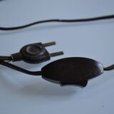 terracotta lamp base, modernist stoneware, France, 1970s