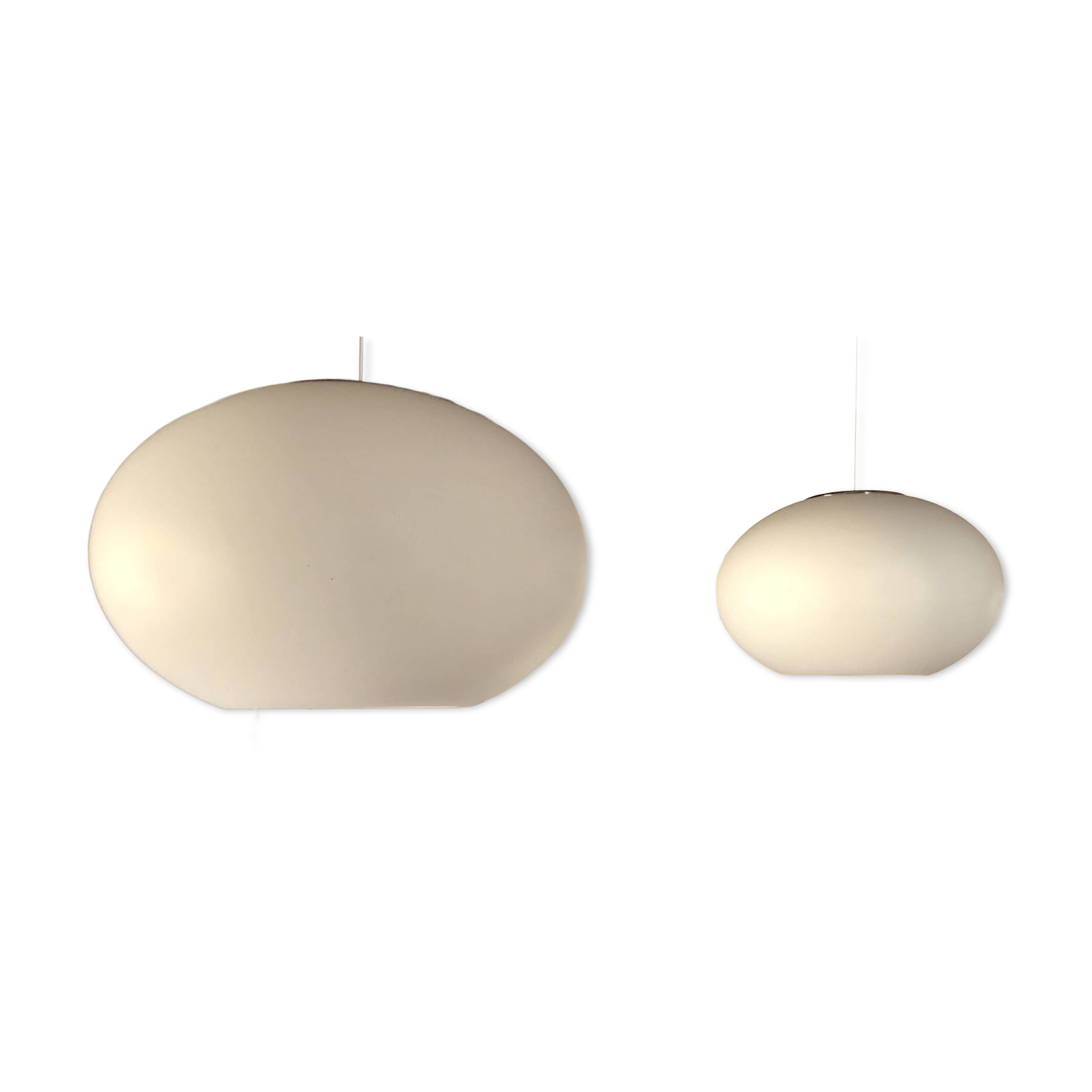 Prandina ZERO S33 - Double Suspension - Mario Mengotti - Opaline Glass