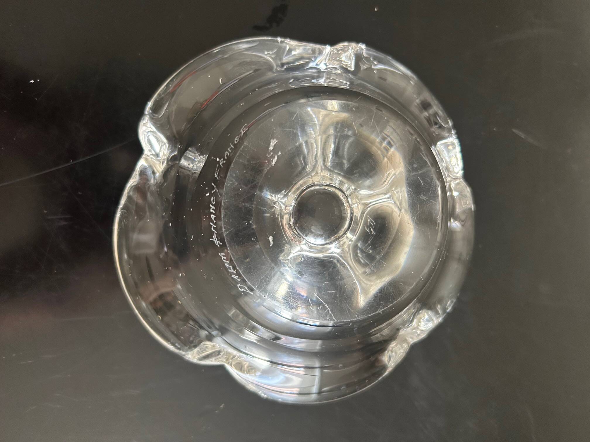 Daum crystal candle holder