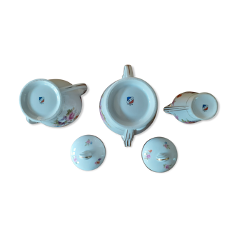 Ensemble de service à thé en véritable porcelaine française