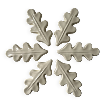 Lot de 6 porte couteaux feuille de chêne