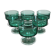 Set of 6 glasses of champagne Cavalier Luminarc vintage emerald green