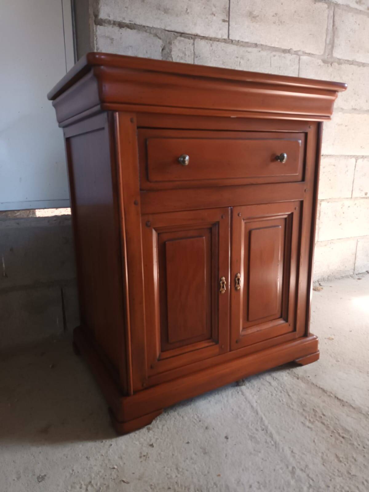 Louis Philippe style cherry wood TV cabinet