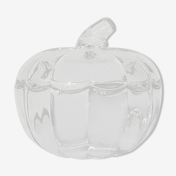 Bonbonnière en cristal en forme de pomme style année 70