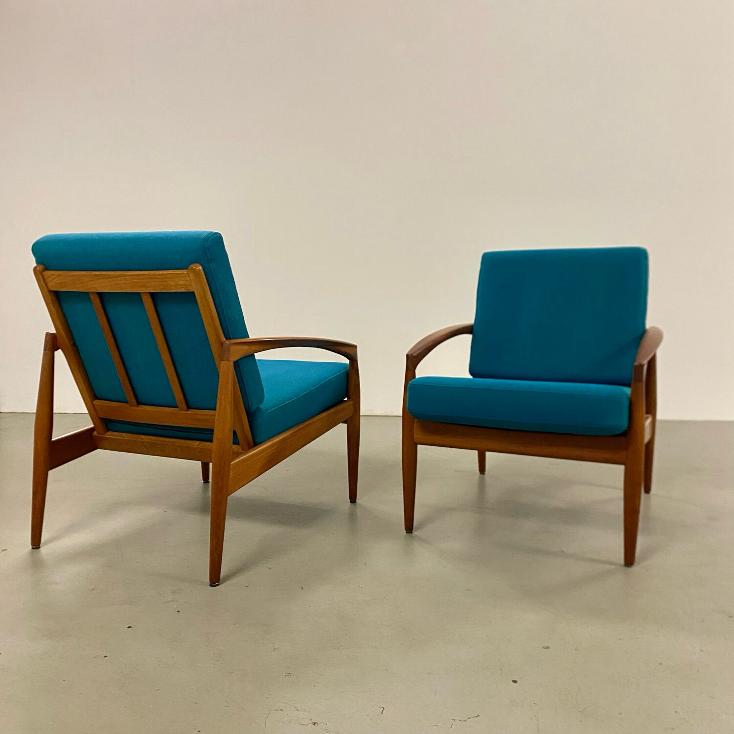 2x Scandinavian Design Easy Chair „Paper Knife“ by Kai Kristiansen