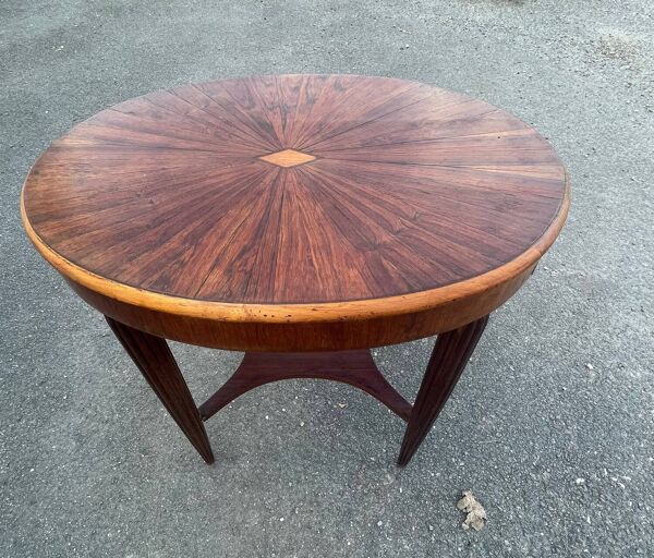 Table ovale en palissandre & sycomore