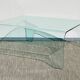 Table basse verre carrée. Vintage 90s