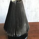Black metal desk lamp with paper shade in Mid-Century style - 1950s, Czech Republic