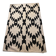 Wool kilim rug with geometric patterns – black & ecru