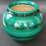 Round ceramic planter Rimini Bright Green Aldo Londi Bitossi 1970