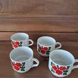 set of 4 Weidmann porcelain espresso cups