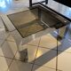 Glass and chrome coffee table