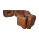 Cognac leather armchairs by BL Arredamenti, 1970s, set of 4