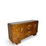 Buffet en noyer Art déco italien, de grande qualité.